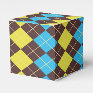 70s Scottish Tartan-Pattern Favour Box