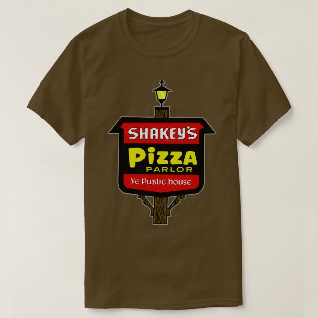 70s Shakeys Pizza Parlor Marquee T-Shirt (Design Front)