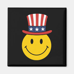 70s Smile Face Uncle Sam Patriotic American Usa 4t Magnet