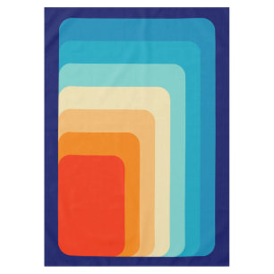 70s Square Rainbow Tablecloth