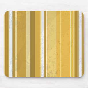 70s Stripes Yellow Mouse Pad
