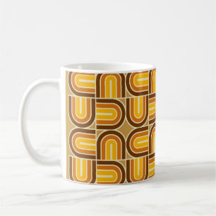 70s Style Geometric Arch Pattern Coffee Mug