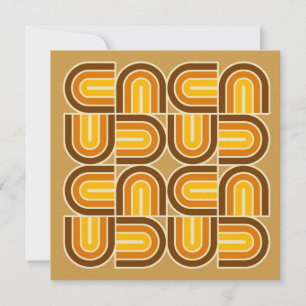 70s Style Geometric Arch Pattern Invitation