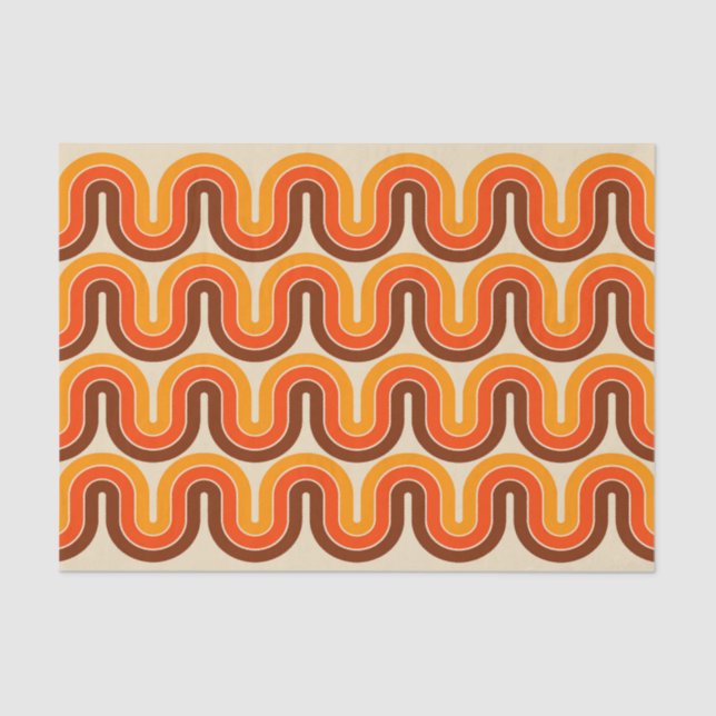 70s Style  Geometric Design Tissue Paper (Front)