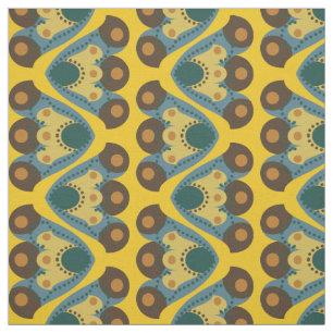 70s style tulip pattern fabric