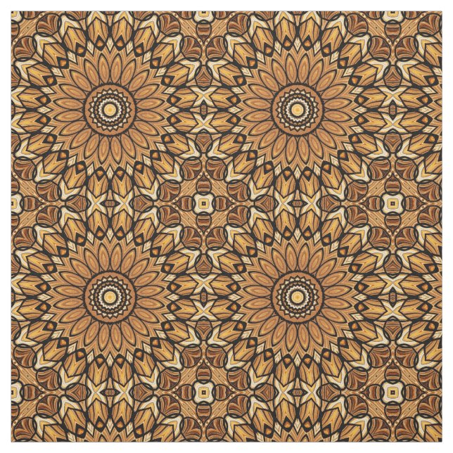 70s Sunflower Print Fabric (Swatch)