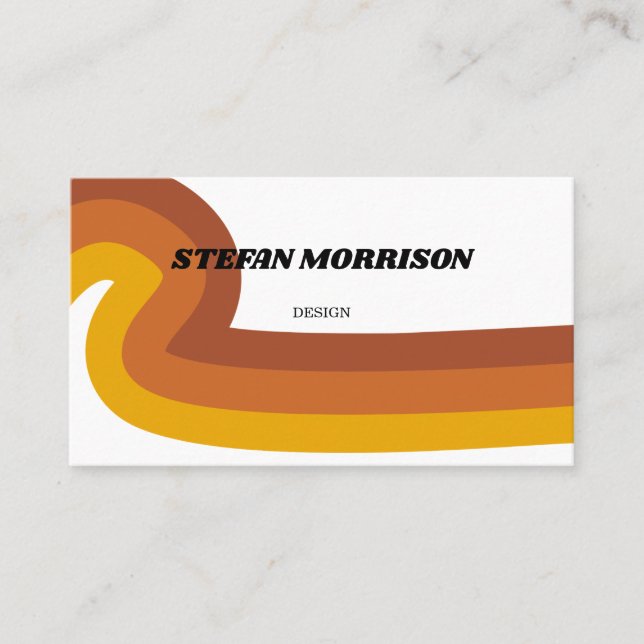 70s swirl business card (Front)