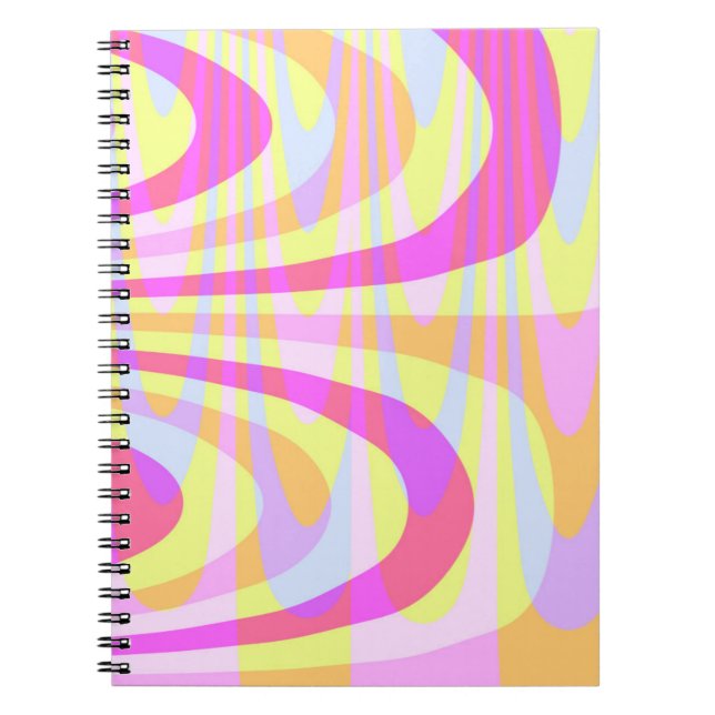 70's Swirls Spiral Notebook (Front)