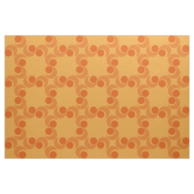 70s swirly orange pattern fabric (Fat Quarter)