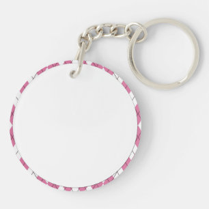70s Tartan-Pattern Pinky Key Ring
