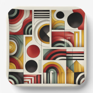 70s Urban Flow Paper Plate