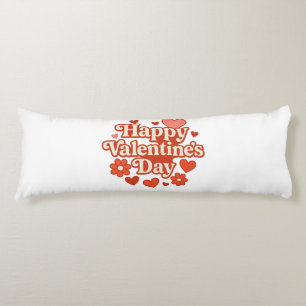 70s, Valentine's Day artwork Body Cushion