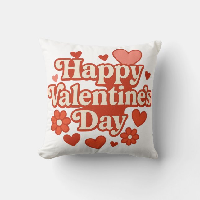 70s, Valentine's Day artwork Cushion (Front)