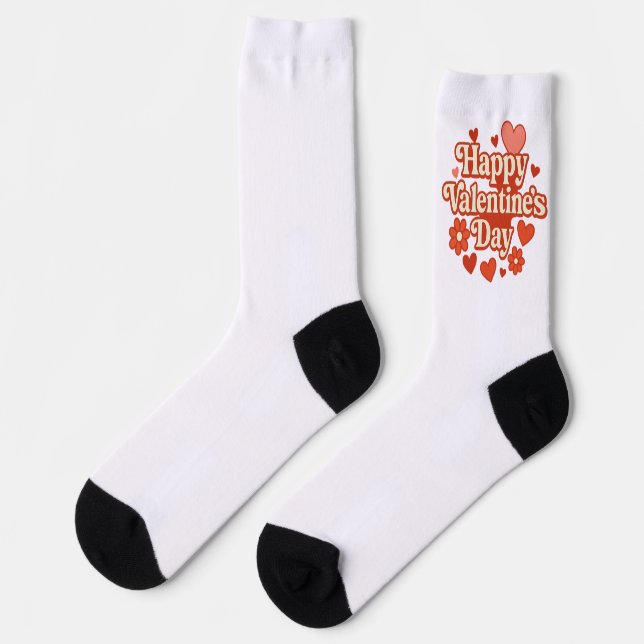 70s, Valentine's Day artwork Socks (Left)