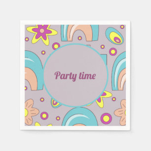 70's Vibes Teal Colour Summer Napkin