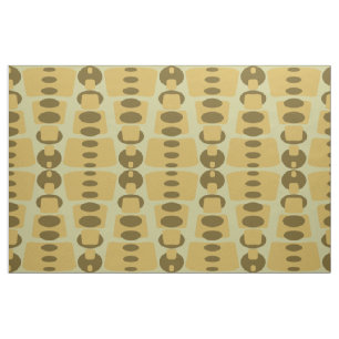 70s Vintage brown and beige seventies pattern Fabric