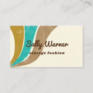 70s vintage distressed retro business card