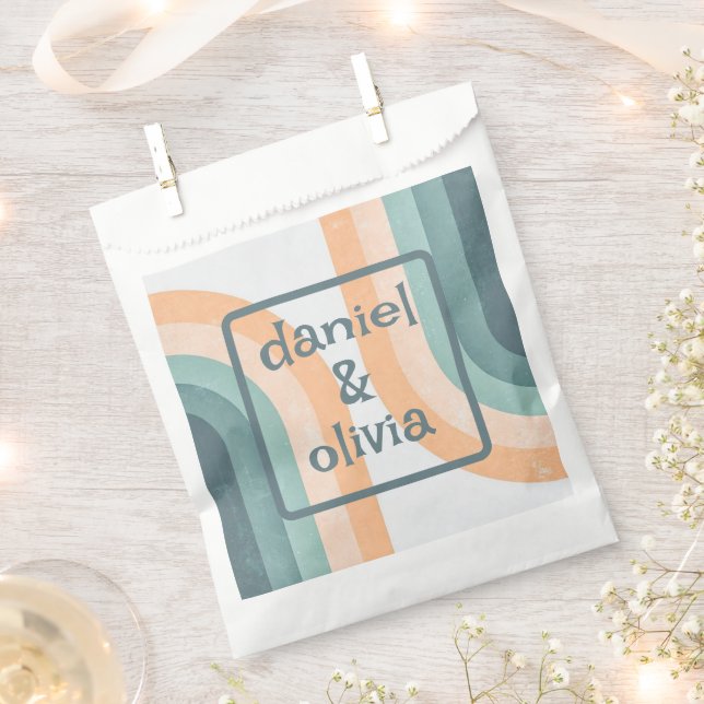 70s Vintage Rainbow Wedding Favour Bags (Clipped)