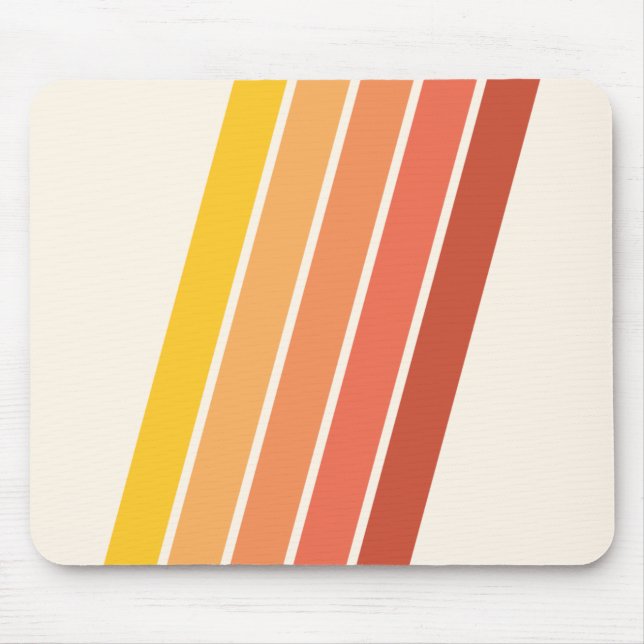 70s Vintage Retro Stripes Mouse Pad (Front)