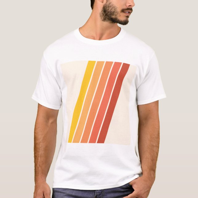 70s Vintage Retro Stripes T-Shirt (Front)