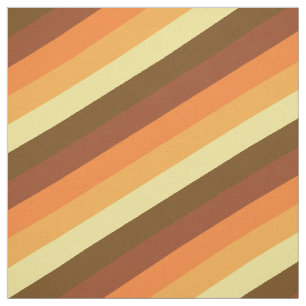 70s vintage stripes brown orange yellow fabric