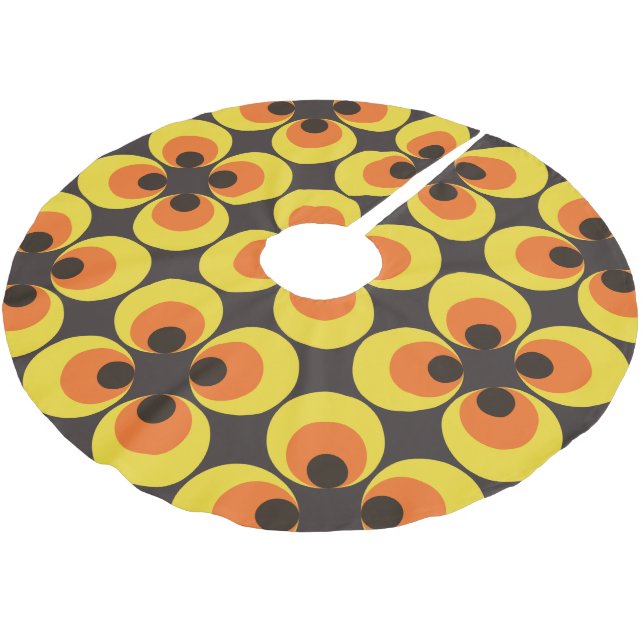 70s Wallpaper Brushed Polyester Tree Skirt (Angled)