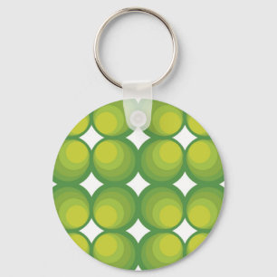 70's year green circle rows... key ring