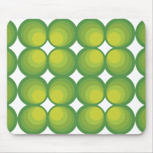 70's years green circle rows... mouse pad