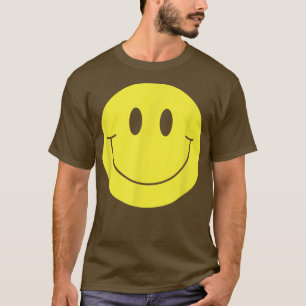 70s Yellow Smile FaceCute Happy Peace Smiling Face T-Shirt