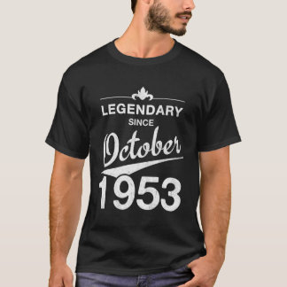 70Th 70 Born In October 1953 T-Shirt