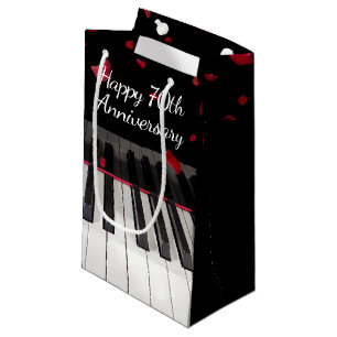 70th Anniversary Piano Keyboard Small Gift Bag