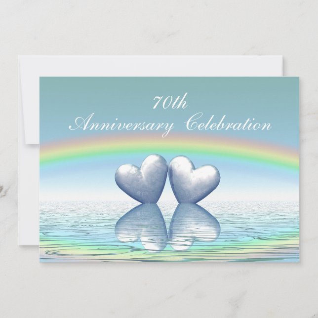70th Anniversary Platinum Hearts Invitation (Front)