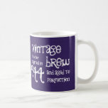 70th Birthday 1944 Vintage Brew or Any Year V70D Coffee Mug<br><div class="desc">70th Birthday Vintage Brew or Any Year MIDNIGHT BLUE Pattern and WHITE Text. This modern vintage year design makes a fun birthday gift. All text is totally customisable, so also suitable for a 71 72 73 74 75 76 77 78 and 79 year birthday, or any other year you need....</div>