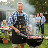 70th Birthday 1956 Name Chic Elegant Black Gold