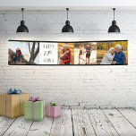 70th Birthday 4 Photo Strip Personalised Banner<br><div class="desc">Personalised banner celebrating a 70th Birthday. Upload 4 of your pictures and the photo template will display them in a photo strip, separated by your custom birthday greeting. This simple photo collage displays your photos in 3 formats (2x landscape, 2x portrait and 1 square / instagram) to give you plenty...</div>