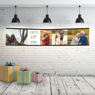 70th Birthday 4 Photo Strip Personalised Banner