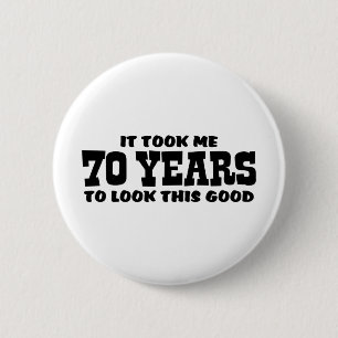 70th Birthday 6 Cm Round Badge