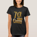 70th Birthday 70 BIRTHDAY QUEEN Funny Women 70 Yea T-Shirt<br><div class="desc">70th Birthday 70 BIRTHDAY QUEEN Funny Women 70 Years</div>