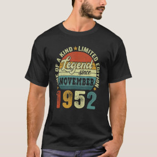 70th Birthday 70 Years Old Boy Legend Since Novemb T-Shirt