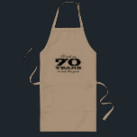 70th Birthday apron for men with funny quote<br><div class="desc">70th Birthday apron for men with funny quote. It took me 60 years to look this good. Present for seventy year old men; dad,  uncle,  grandpa,  brother etc. Personalizable age number,  slogan and colour. Cute birthday party gift idea</div>