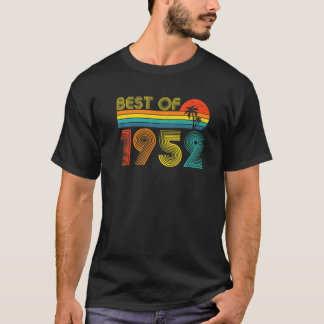 70th Birthday Best Of 1952 Retro Men And Women Vi T-Shirt