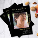 70th Birthday Black Gold<br><div class="desc">Celebrate a special milestone in style with these personalised 70th birthday invitations. These custom party invites feature a luxurious black and gold foil design with a place to add a special photo of the guest of honour. With a sleek and sophisticated look, these invitations are perfect for commemorating a milestone...</div>