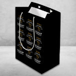 70th Birthday Black Gold  Legendary Retro Medium Gift Bag<br><div class="desc">Vintage Black Gold Elegant gift bag - Personalised 70th Birthday Celebration bag. Celebrate your milestone 70th birthday with a touch of elegance, class, and sweetness! Our Vintage Black Gold gift bags are the perfect way to make your mark with personalised birthday favours. Every bag has a rich and luxurious black...</div>