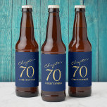 70th Birthday Blue Gold<br><div class="desc">Discover how you can take your loved one's 70th birthday celebration to a whole new level with these eye-catching Blue Gold Beer Bottle Labels from Zazzle! Learn how these customisable labels can add a classy personal touch to any party,  making the big day truly memorable for everyone.</div>