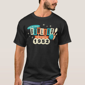 70th Birthday Bowler Funny Bowling 1952 Vintage Re T-Shirt