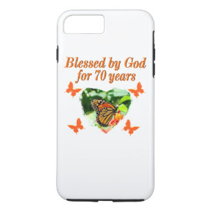 70TH BIRTHDAY BUTTERFLY PHOTO DESIGN Case-Mate iPhone CASE