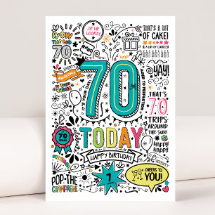 70th Birthday Card