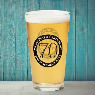 70th Birthday Celebration Glass