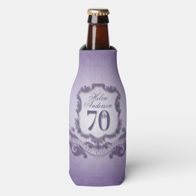 70th Birthday Celebration Personalised Cooler (Bottle Front)