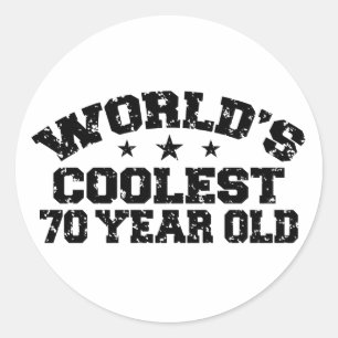 70th Birthday Classic Round Sticker